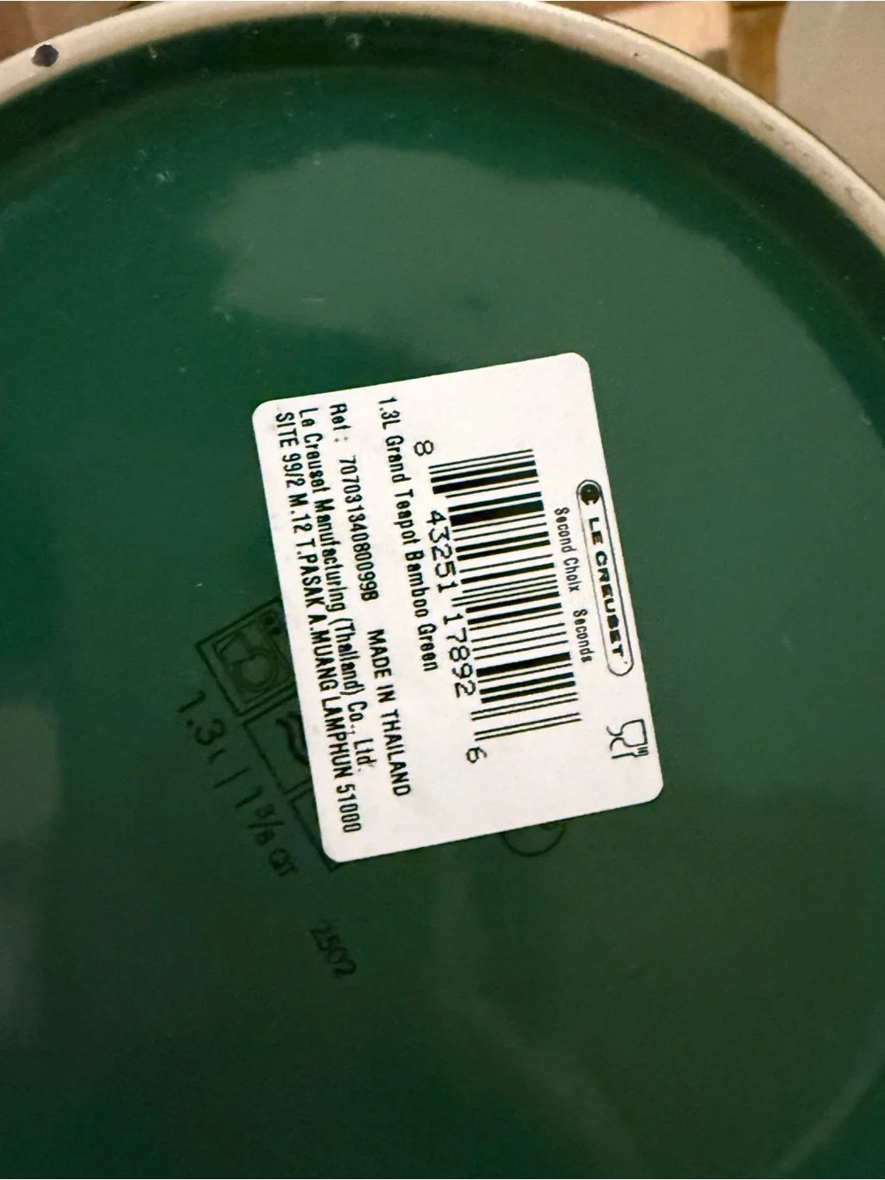 Le Creuset 1.3L Grand Teapot, Bamboo Green